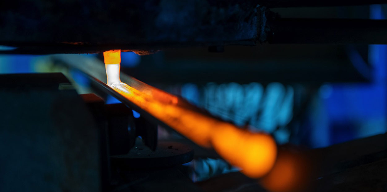 Fusion d'une baguette de verre au four